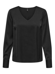 ONLY Bluzka Mika 15361191 Czarny Regular Fit. Czarne bluzki ONLY, l, bez wzorów, z syntetyku, bez kołnierzyka, bez ramiączek. Za 149,99 zł.