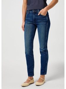 Wrangler Dżinsy - Skinny fit - w kolorze niebieskim rozmiar: W29/L32. Niebieskie jeansy Wrangler, z aplikacjami. Za 201,55 zł.