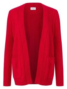 Maerz Muenchen Wełniany kardigan w kolorze czerwonym rozmiar: 36. Czerwone swetry oversize Maerz Muenchen, bez wzorów, z wełny, bez ramiączek. Za 295,99 zł.