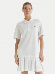 JOOP! Jeans Sukienka codzienna Tadena 30100680 Biały Regular Fit. Białe sukienki Joop! Jeans, na co dzień, xl, bez wzorów, z jeansu, bez kołnierzyka, bez ramiączek, proste. Za 616,99 zł.