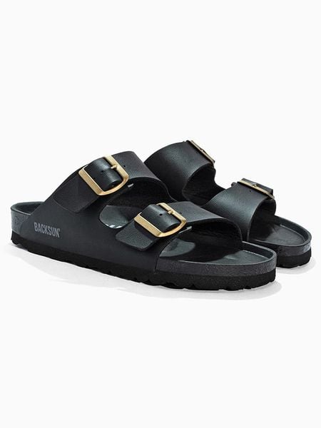 BACKSUN Klapki "Bali" w kolorze czarnym rozmiar: 36. Czarne klapki Backsun, bez wzorów, z materiału, z otwartym noskiem, bez obcasa. Za 169,95 zł.
