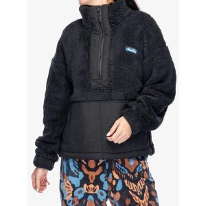 Bluza polarowa damska Kavu Rockhaven. Czarne bluzy KAVU, m, bez wzorów, z polaru, bez kaptura. Za 293,99 zł.