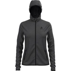 Bluza z kapturem damska Odlo Roy Mid Layer Hoody Full Zip. Szare bluzy ODLO, xs, bez wzorów, z kapturem. Za 307,99 zł.