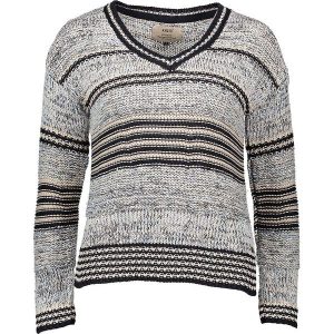 Sweter "Walenzia" w kolorze kremowo-niebieskim. Swetry oversize marki khujo. W wyprzedaży za 90,95 zł.