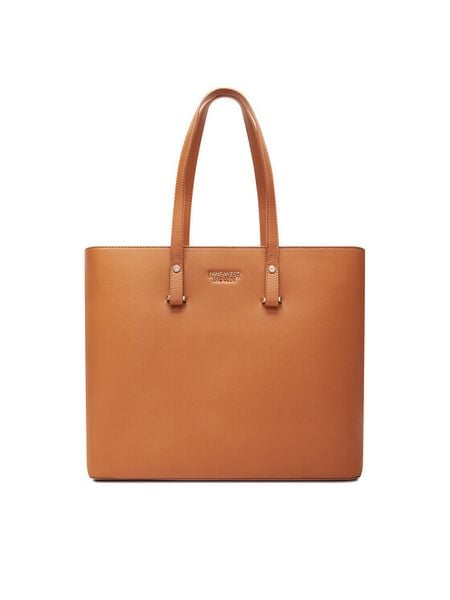 Nine West Torebka CEO-MIA-S211024-9 Brązowy. Brązowe shopper bag Nine West, bez wzorów, z materiału, bez dodatków. Za 249,99 zł.