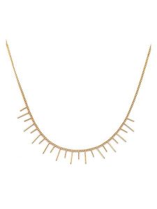 MOODE Naszyjnik "Jade" z elementami ozdobnymi - dł. 42 cm rozmiar: onesize. Żółte naszyjniki MOODE, ze stali. Za 43,99 zł.