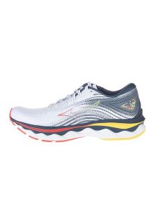 Mizuno Buty "Wave Sky Wos" w kolorze biało-szarym do biegania rozmiar: 38. Białe buty sportowe Mizuno, bez wzorów, z materiału, bez zapięcia, do biegania. Za 329,42 zł.