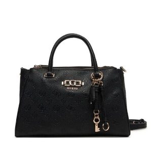 Torebka Guess. Czarne kuferki Guess, z aplikacjami, bez dodatków. Za 749,99 zł.