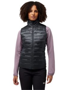 Jack Wolfskin Kamizelka puchowa "Passamani" w kolorze czarnym rozmiar: XXL. Czarne kamizelki Jack Wolfskin, xxl, bez wzorów, z materiału, bez kołnierzyka, bez ramiączek, bez kaptura. Za 353,27 zł.