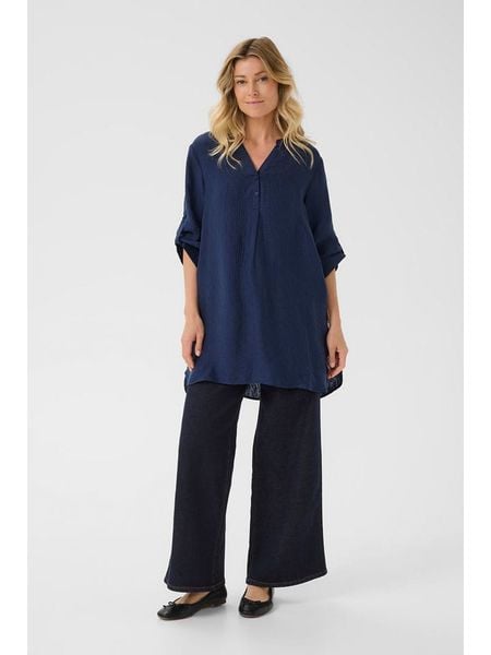 Cream Tunika w kolorze granatowym rozmiar: 36. Niebieskie tuniki Cream, na co dzień, bez wzorów, bez kołnierzyka, bez ramiączek. Za 152,99 zł.