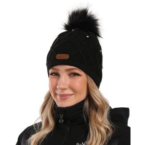 Czapka damska Kilpi ALEN-W. Czarne czapki Kilpi, bez wzorów, sportowe. Za 75,03 zł.