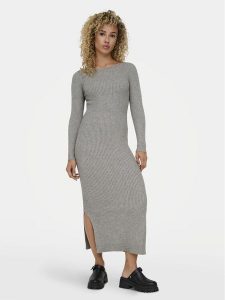 ONLY Sukienka dzianinowa Katia 15324649 Szary Slim Fit. Szare kombinezony ONLY, m, bez wzorów, z dzianiny, bez kołnierzyka, bez ramiączek. Za 129,99 zł.