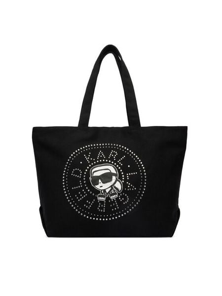 KARL LAGERFELD Torebka B2W50030 Czarny. Czarne shopper bag KARL LAGERFELD, bez wzorów, z materiału, bez dodatków. Za 280,99 zł.