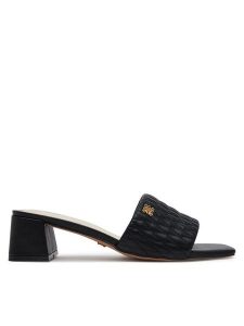 Nine West Klapki S4S96897-01 Czarny. Czarne klapki Nine West, bez wzorów, z materiału, bez obcasa. Za 143,99 zł.
