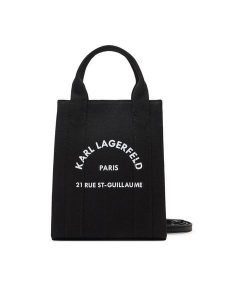 KARL LAGERFELD Torebka A1W50039 Czarny. Czarne torebki klasyczne KARL LAGERFELD, bez wzorów, z materiału, bez dodatków. Za 279,99 zł.