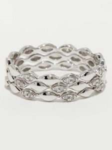 CARATELLI Złoty pierścionek "Trinity" z diamentami rozmiar: 54. Szare pierścionki CARATELLI, z diamentem, złote. Za 918,12 zł.