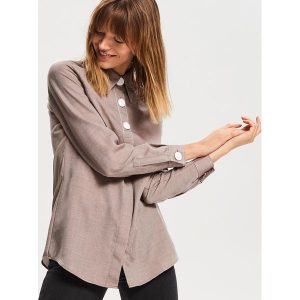 Koszula z Tencelu™ - Brązowy. Koszule marki Reserved. W wyprzedaży za 59,99 zł.