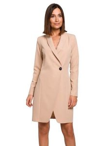 Stylove Sukienka w kolorze beżowym rozmiar: XL. Brązowe sukienki Stylove, na co dzień, xl, bez wzorów, bez kołnierzyka, bez ramiączek, maxi, proste. Za 64,99 zł.