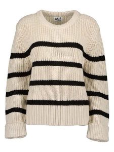 Blue Seven Sweter w kolorze kremowo-czarnym rozmiar: 42. Brązowe swetry oversize Blue Seven, bez wzorów, ze splotem, bez ramiączek. Za 74,99 zł.