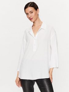 Tatuum Bluzka Balea T2314.048 Biały Relaxed Fit. Białe bluzki Tatuum, bez wzorów, z wiskozy, bez kołnierzyka, bez ramiączek. Za 309,99 zł.