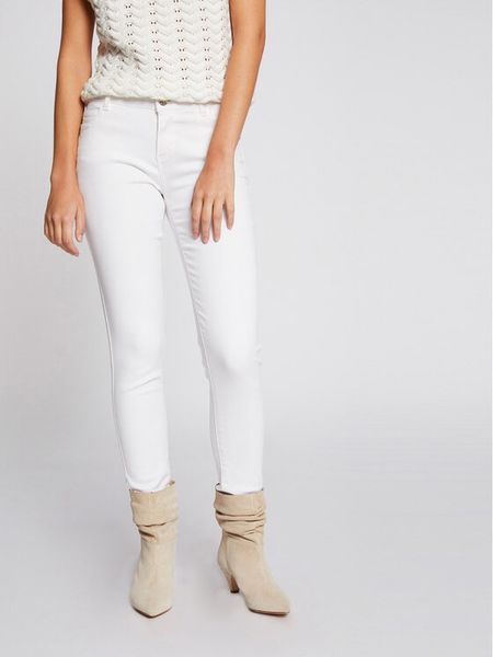 Morgan Jeansy 211-PETRA1 Biały Skinny Fit. Białe jeansy Morgan, bez wzorów, z jeansu. Za 129,99 zł.