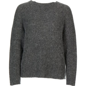 Sweter w kolorze szarym. Szare swetry klasyczne marki Gottardi, prążkowane, z okrągłym kołnierzem. W wyprzedaży za 173,95 zł.