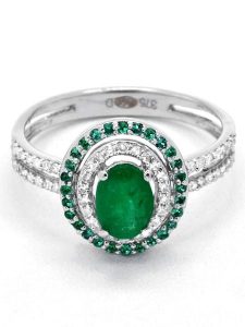 Maison héritage PARIS Złoty pierścionek "Dara" z diamentami i szafirami rozmiar: 56. Szare pierścionki Maison héritage PARIS, z diamentem, złote. Za 3 784,99 zł.