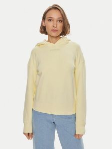 Calvin Klein Bluza Micro Logo K20K206631 Żółty Regular Fit. Żółte bluzy Calvin Klein, xxs, bez wzorów, z bawełny, bez kaptura. Za 399,99 zł.