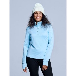 Bluza narciarska - Damskie - Arctic 2.0 - Ice Blue. Niebieskie bluzy POEDERBAAS, na zimę, m, bez wzorów, z elastanu, bez kaptura. W wyprzedaży za 177,72 zł.
