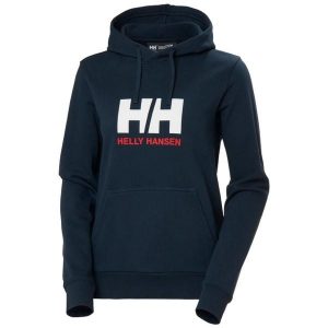 Bluza damska z kapturem Helly Hansen Logo. Niebieskie bluzy Helly Hansen, bez wzorów, z kapturem. Za 339,00 zł.
