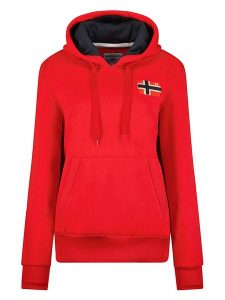 Geographical Norway Bluza "Genifer" w kolorze czerwonym rozmiar: XXL. Czerwone bluzy Geographical Norway, xxl, bez wzorów, z kapturem. Za 118,56 zł.