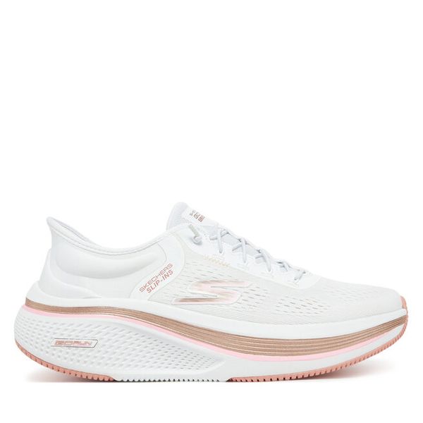 Buty do biegania Skechers. Białe buty sportowe Skechers, bez wzorów, bez zapięcia, do biegania. Za 322,99 zł.