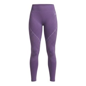 LEGGINSY VANISH BEZ SZWÓW FIOLETOWE DAMSKIE. Fioletowe legginsy Under Armour, bez wzorów, z dzianiny, z podwyższonym stanem, długie. Za 308,20 zł.