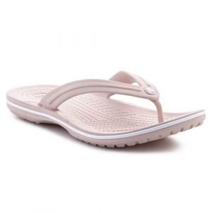 Japonki damskie Crocs Flip. Czerwone klapki Crocs, bez wzorów, z materiału, bez obcasa. Za 236,00 zł.