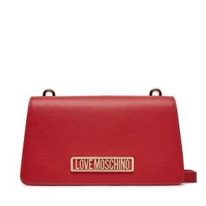 Torebka LOVE MOSCHINO. Czerwone listonoszki LOVE MOSCHINO, bez wzorów, bez dodatków. Za 679,99 zł.