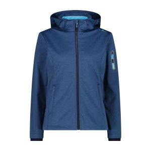 Damska kurtka turystyczna z kapturem CMP. Niebieskie kurtki CMP, bez wzorów, z kapturem. Za 382,50 zł.