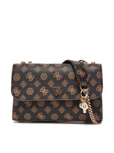Guess Torebka Daryna HWPG72 08200 Brązowy. Brązowe torebki klasyczne Guess, z aplikacjami, ze skóry, bez dodatków. Za 449,99 zł.
