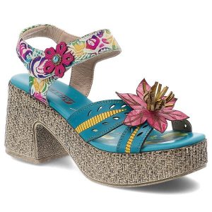 Sandały damskie Artiker, cholewka ze skóry naturalnej pasek wokół kostki z zapięciem na rzep, niebieskie, 58C1026. Niebieskie sandały ARTIKER, bez wzorów, ze skóry, bez obcasa, bez zapięcia. Za 329,00 zł.