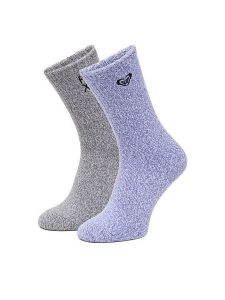 Roxy Skarpety długie CEO_AS_ROXY_06_W_AW25 (2 PACK) mix Szary. Szare skarpetki Roxy, bez wzorów, z materiału. Za 34,99 zł.