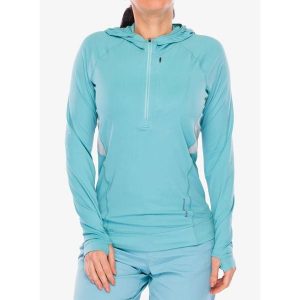 Bluza z kapturem damska Black Diamond Alpenglow Pro Hoody. Niebieskie bluzy Black Diamond, bez wzorów, z kapturem. Za 369,49 zł.