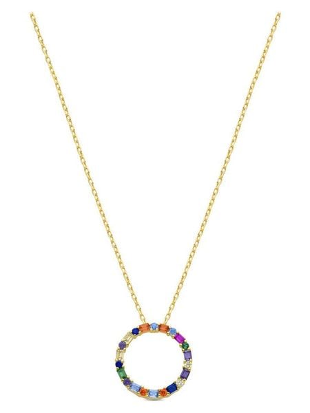 Luxenter Naszyjnik z elementem ozdobnym rozmiar: onesize. Żółte naszyjniki Luxenter, z cyrkonią, srebrne. Za 231,13 zł.