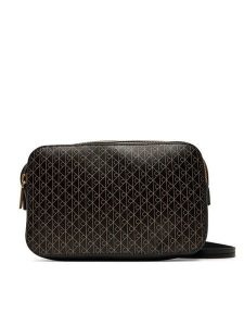 Calvin Klein Torebka Emblem Aop Elongated Camera Bag LV04F3268G Czarny. Czarne listonoszki Calvin Klein, bez wzorów, ze skóry, bez dodatków. Za 399,99 zł.