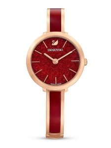 Swarovski Zegarek kwarcowy w kolorze różowozłoto-czerwonym rozmiar: onesize. Czerwone, analogowe zegarki Swarovski. Za 630,99 zł.