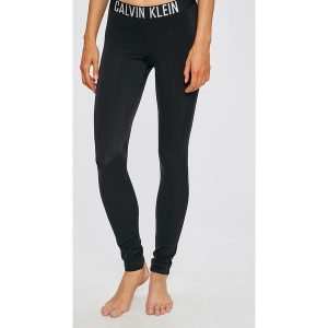 Calvin Klein Jeans - Legginsy. Szare legginsy marki Calvin Klein Jeans, z dzianiny. W wyprzedaży za 239,90 zł.