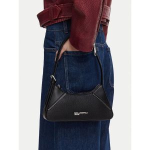 Torebka Karl Lagerfeld Jeans. Czarne torebki klasyczne Karl Lagerfeld Jeans, bez wzorów, z jeansu, bez dodatków. Za 529,99 zł.