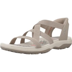 Sandały SKECHERS REGGAE SLIM Brązowy. Brązowe sandały Skechers, bez wzorów, z tkaniny, bez obcasa, bez zapięcia. Za 316,50 zł.