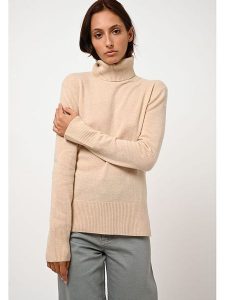AUTHENTIC CASHMERE Kaszmirowy golf "Fornet" w kolorze beżowym rozmiar: L. Brązowe golfy AUTHENTIC CASHMERE, bez wzorów, z kaszmiru. Za 250,94 zł.