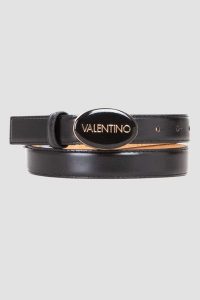 VALENTINO Czarny pasek Block Plaque Buckle Belt. Czarne paski Valentino by Mario Valentino, bez wzorów. W wyprzedaży za 198,99 zł.