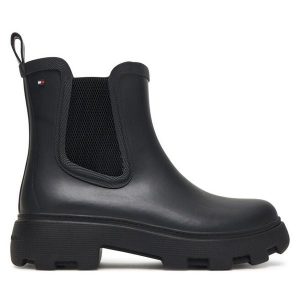 Kalosze Tommy Hilfiger. Czarne kalosze TOMMY HILFIGER, bez wzorów. Za 319,99 zł.