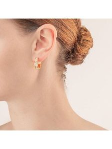 COEUR DE LION Kolczyki-półkreole z kryształami rozmiar: onesize. Żółte kolczyki COEUR DE LION, z kryształem, ze stali. Za 173,99 zł.